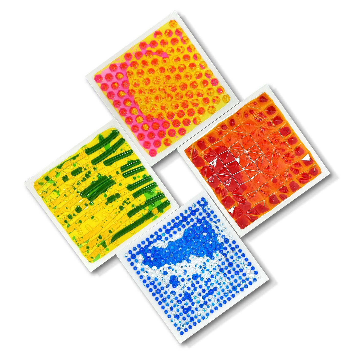 Textured Liquid Sensory Mats - set of 4