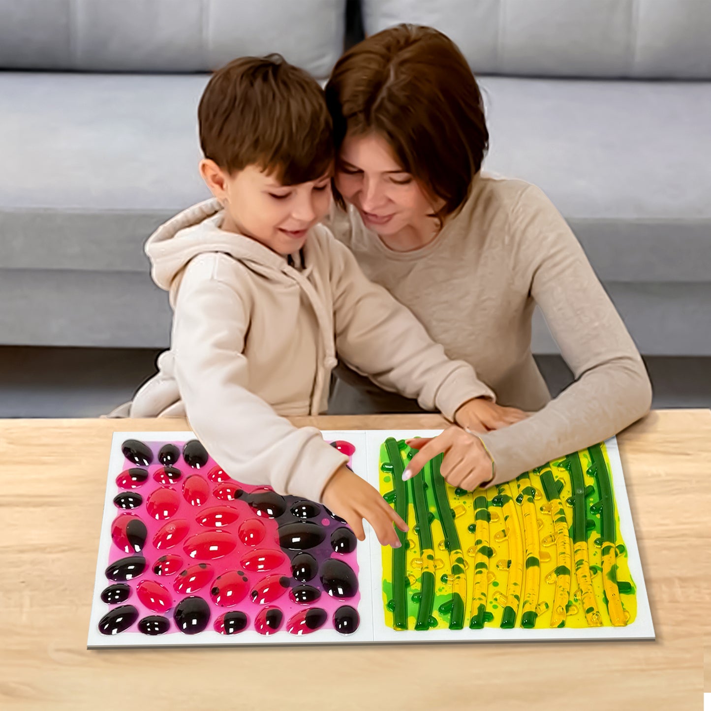 Textured Liquid Sensory Mats - set of 4