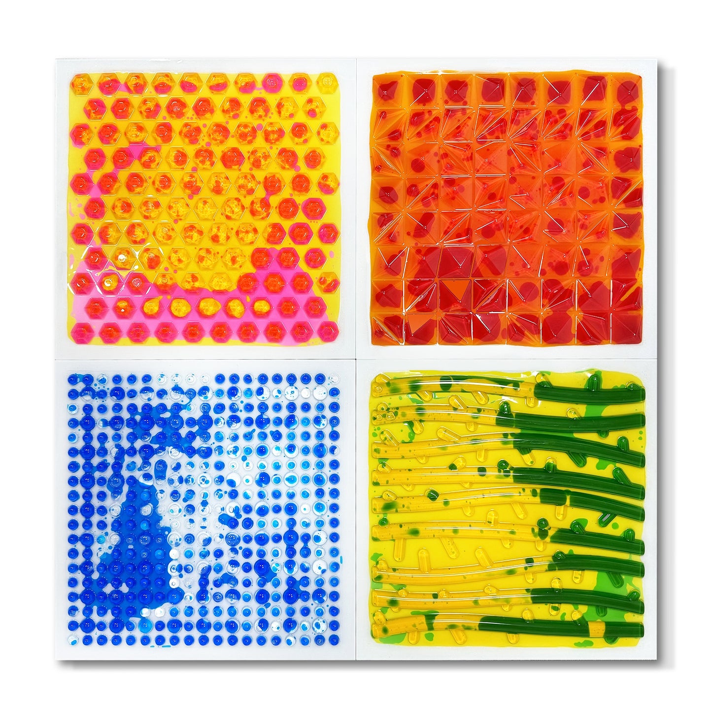 Textured Liquid Sensory Mats - set of 4