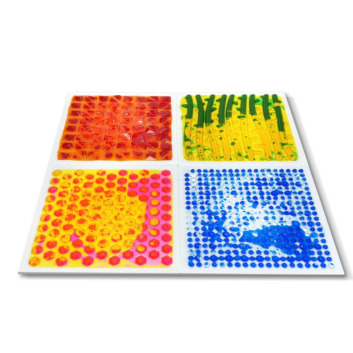 Textured Liquid Sensory Mats - set of 4