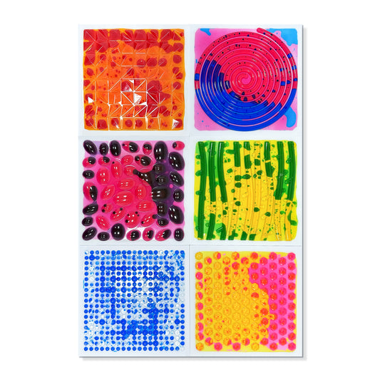 Textured Liquid Sensory Mats - set of 6