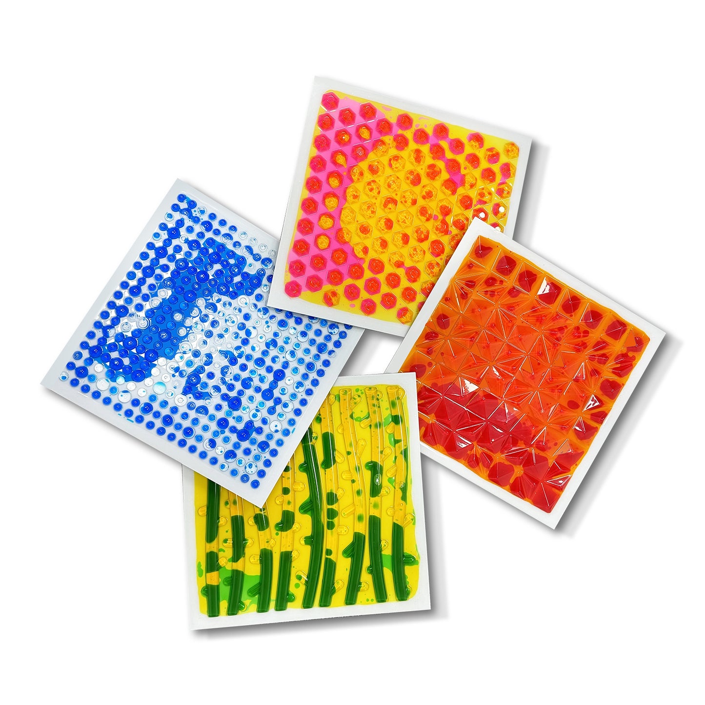 Textured Liquid Sensory Mats - set of 4